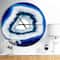 Designart Slice of Blue Agate Crystal Modern Wall Clock